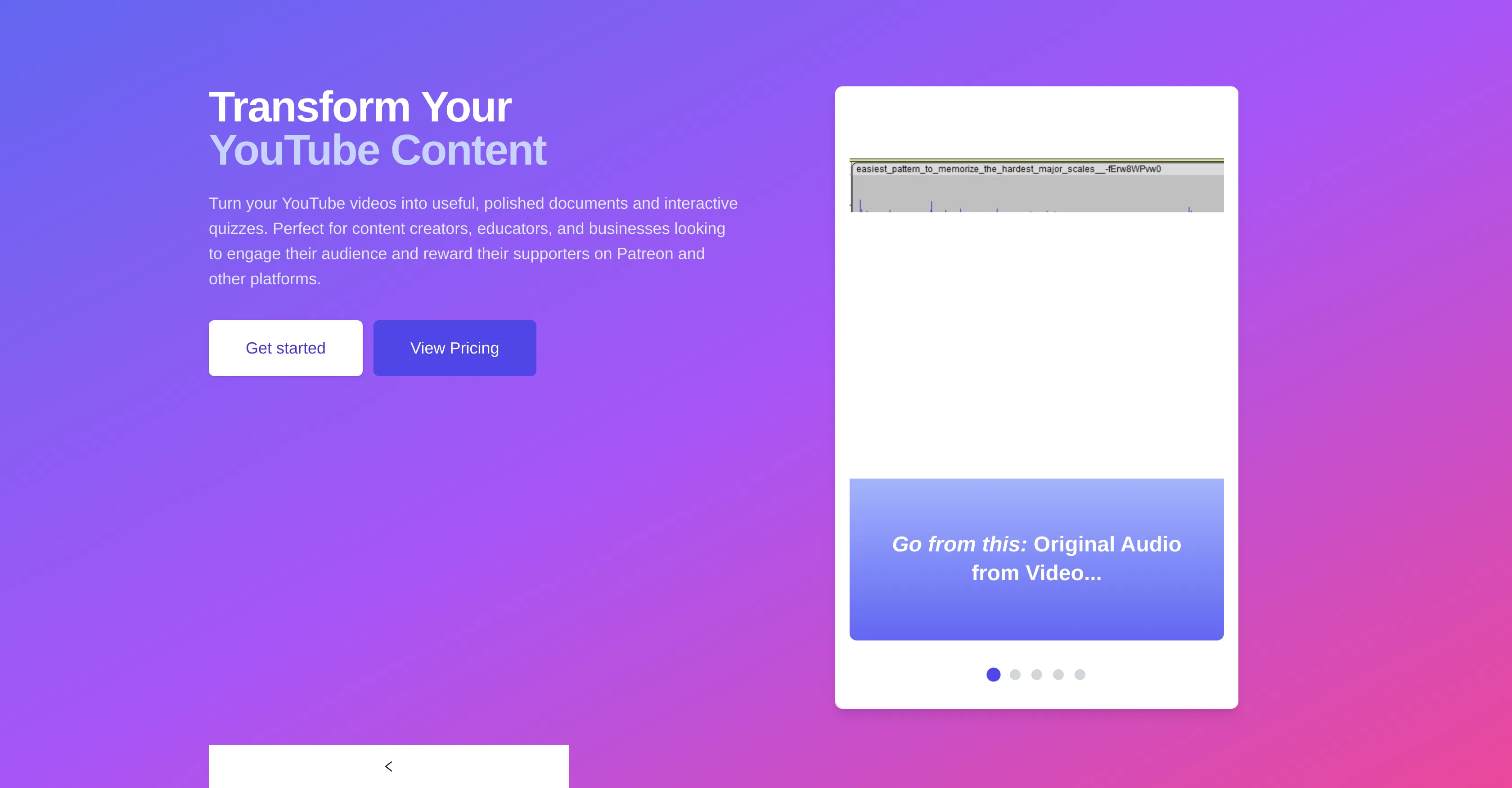YouTube Transcript Optimizer screenshot